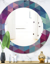Triangular Colourfields 19 - Modern Mirror - Oval or Round Wall Mirror