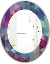 Triangular Colourfields 19 - Modern Mirror - Oval or Round Wall Mirror