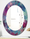 Triangular Colourfields 19 - Modern Mirror - Oval or Round Wall Mirror