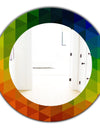 Triangular Colourfields 20 - Modern Mirror - Oval or Round Wall Mirror