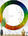 Triangular Colourfields 20 - Modern Mirror - Oval or Round Wall Mirror