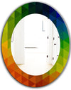 Triangular Colourfields 20 - Modern Mirror - Oval or Round Wall Mirror