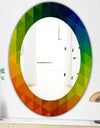 Triangular Colourfields 20 - Modern Mirror - Oval or Round Wall Mirror
