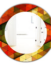 Triangular Colourfields 21 - Modern Mirror - Oval or Round Wall Mirror