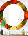 Triangular Colourfields 21 - Modern Mirror - Oval or Round Wall Mirror