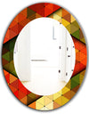 Triangular Colourfields 21 - Modern Mirror - Oval or Round Wall Mirror