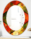 Triangular Colourfields 21 - Modern Mirror - Oval or Round Wall Mirror
