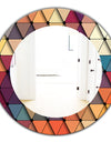 Triangular Colourfields 22 - Modern Mirror - Oval or Round Wall Mirror