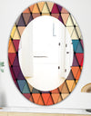 Triangular Colourfields 22 - Modern Mirror - Oval or Round Wall Mirror