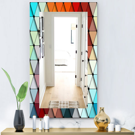 Porch & Den 'Triangular Colourfields 23 - Modern Mirror