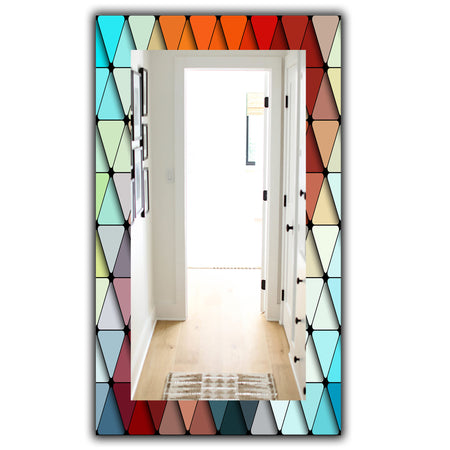 Porch & Den 'Triangular Colourfields 23 - Modern Mirror