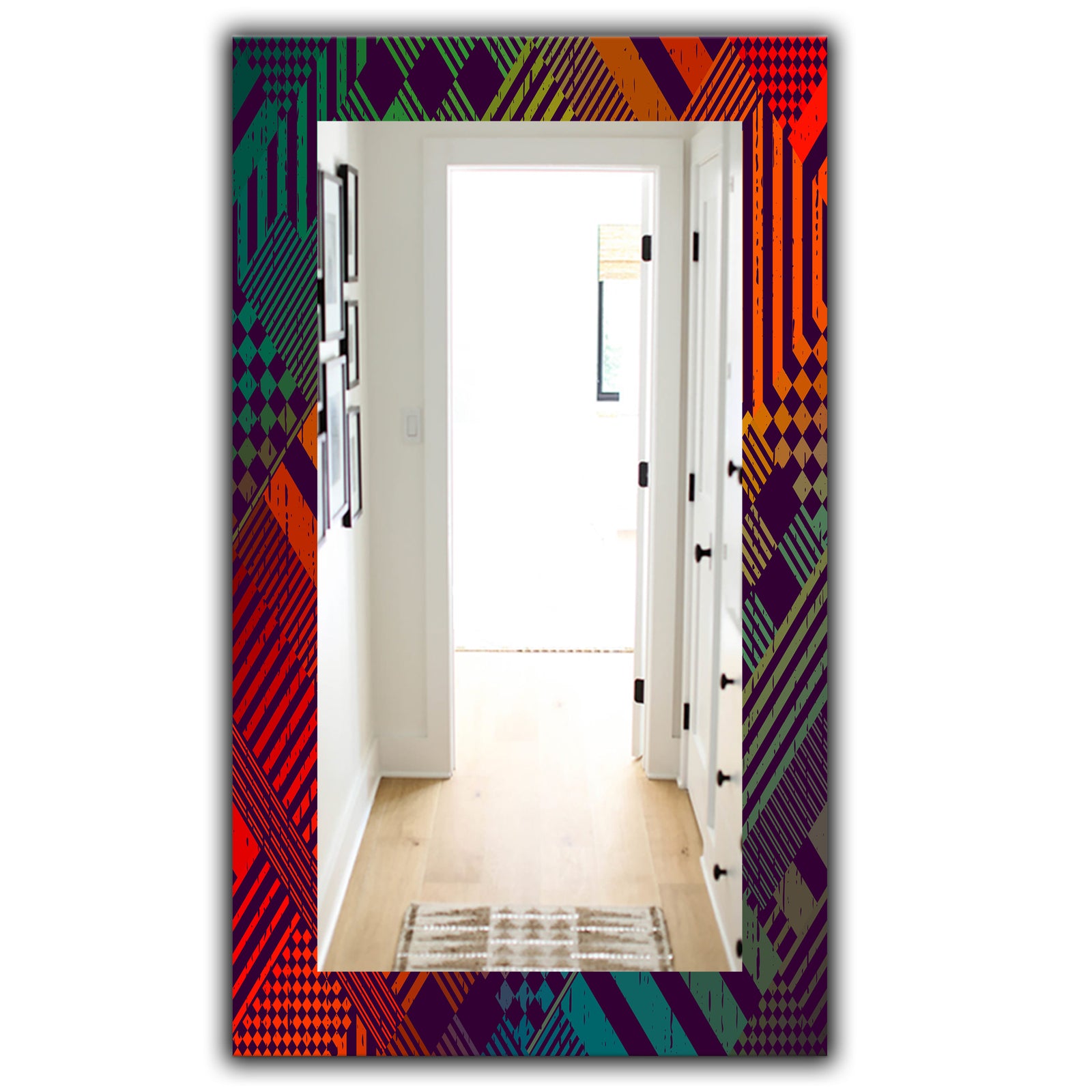 Grungy Geometric - Modern Mirror - Wall Mirror