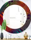 Grungy Geometric - Modern Mirror - Oval or Round Wall Mirror