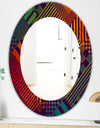 Grungy Geometric - Modern Mirror - Oval or Round Wall Mirror