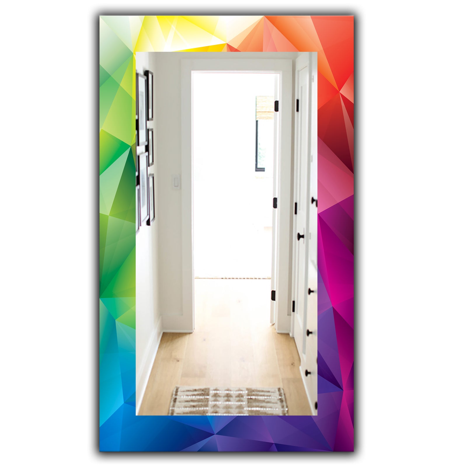 Triangular Colourfields 25 - Modern Mirror - Wall Mirror