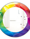 Triangular Colourfields 25 - Modern Mirror - Oval or Round Wall Mirror