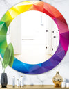 Triangular Colourfields 25 - Modern Mirror - Oval or Round Wall Mirror
