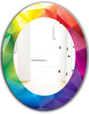 Triangular Colourfields 25 - Modern Mirror - Oval or Round Wall Mirror