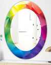 Triangular Colourfields 25 - Modern Mirror - Oval or Round Wall Mirror