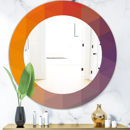 Dotted Geometry - Modern Mirror - Oval or Round Wall Mirror
