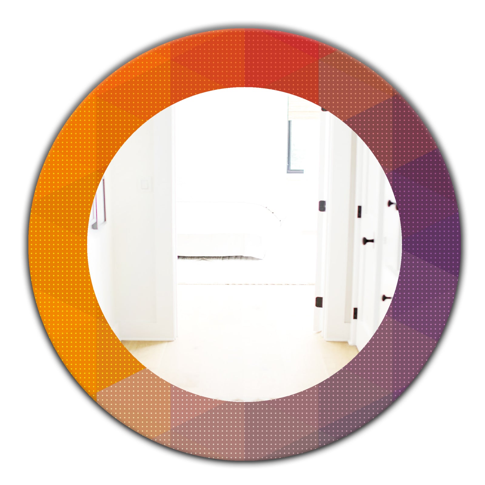 Dotted Geometry - Modern Mirror - Oval or Round Wall Mirror
