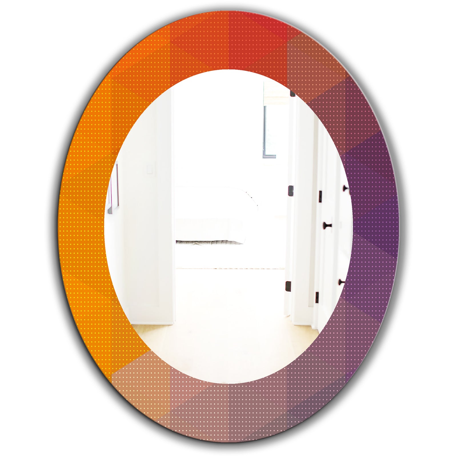 Dotted Geometry - Modern Mirror - Oval or Round Wall Mirror