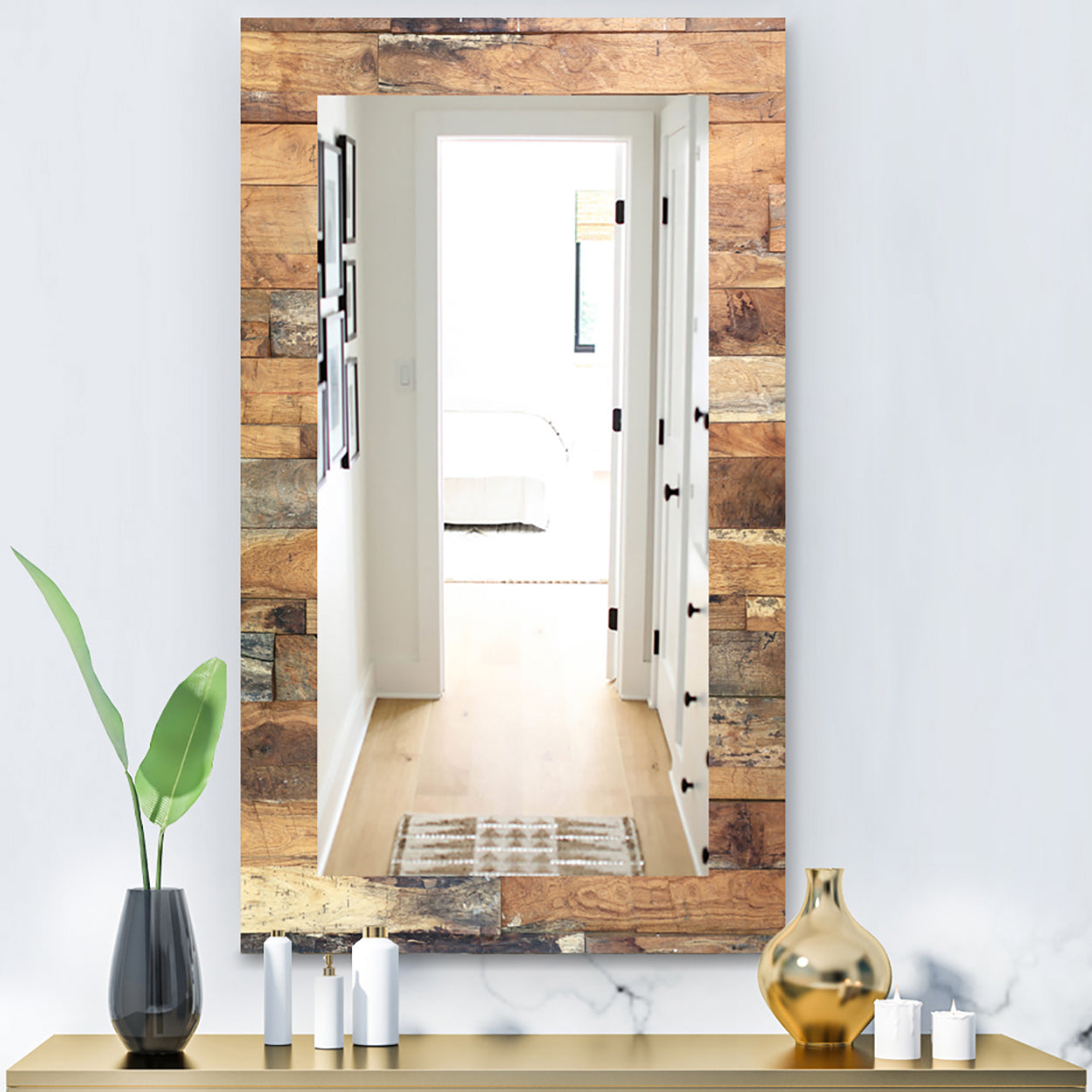 Wood IV - Modern Mirror - Wall Mirror