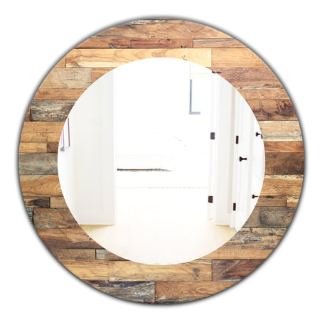 Wood IV - Modern Mirror - Oval or Round Wall Mirror