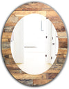 Wood IV - Modern Mirror - Oval or Round Wall Mirror