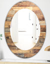 Wood IV - Modern Mirror - Oval or Round Wall Mirror