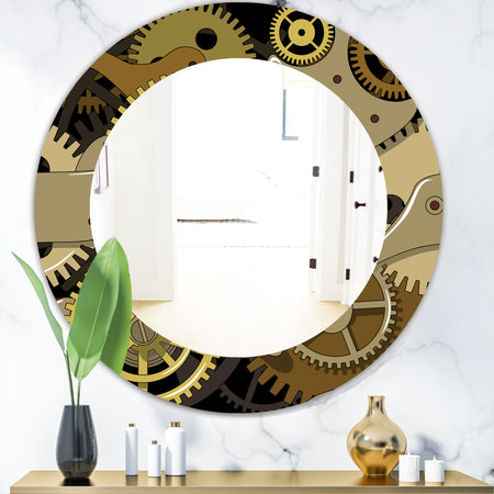 Gear Mecanics - Modern Mirror - Oval or Round Wall Mirror