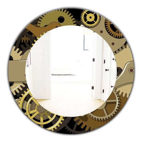 Gear Mecanics - Modern Mirror - Oval or Round Wall Mirror