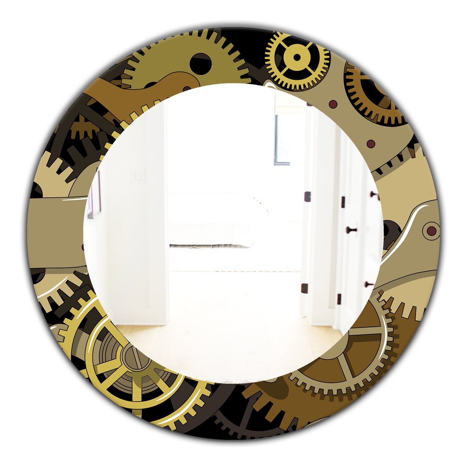 Gear Mecanics - Modern Mirror - Oval or Round Wall Mirror