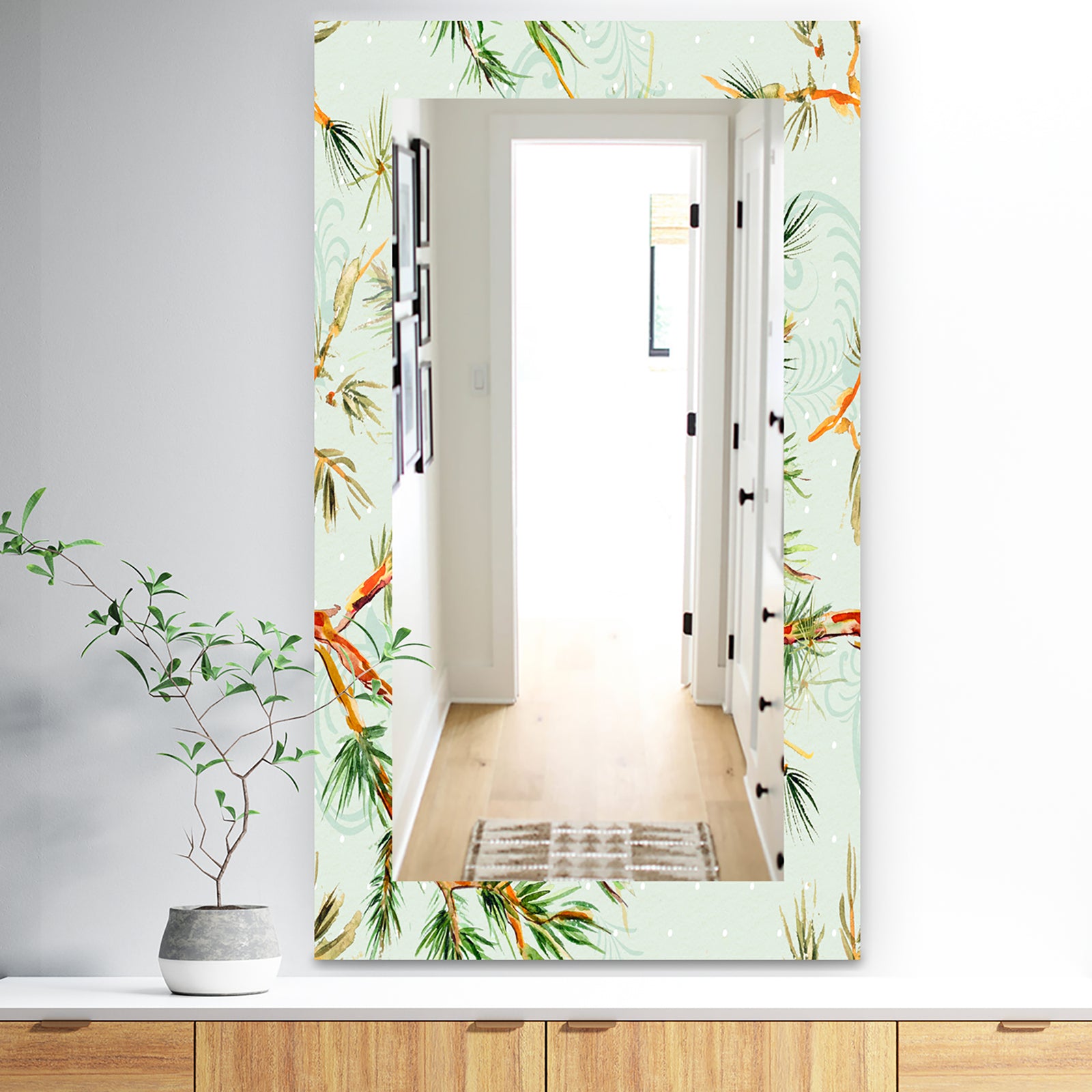 Tropical Mood Foliage 22 - Traditional Mirror - Vanity Mirror