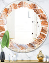 Marbled Geode 2 - Modern Round or Oval Wall Mirror - Leaves