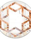 Marbled Geode 2 - Modern Round or Oval Wall Mirror - Hexagon Star