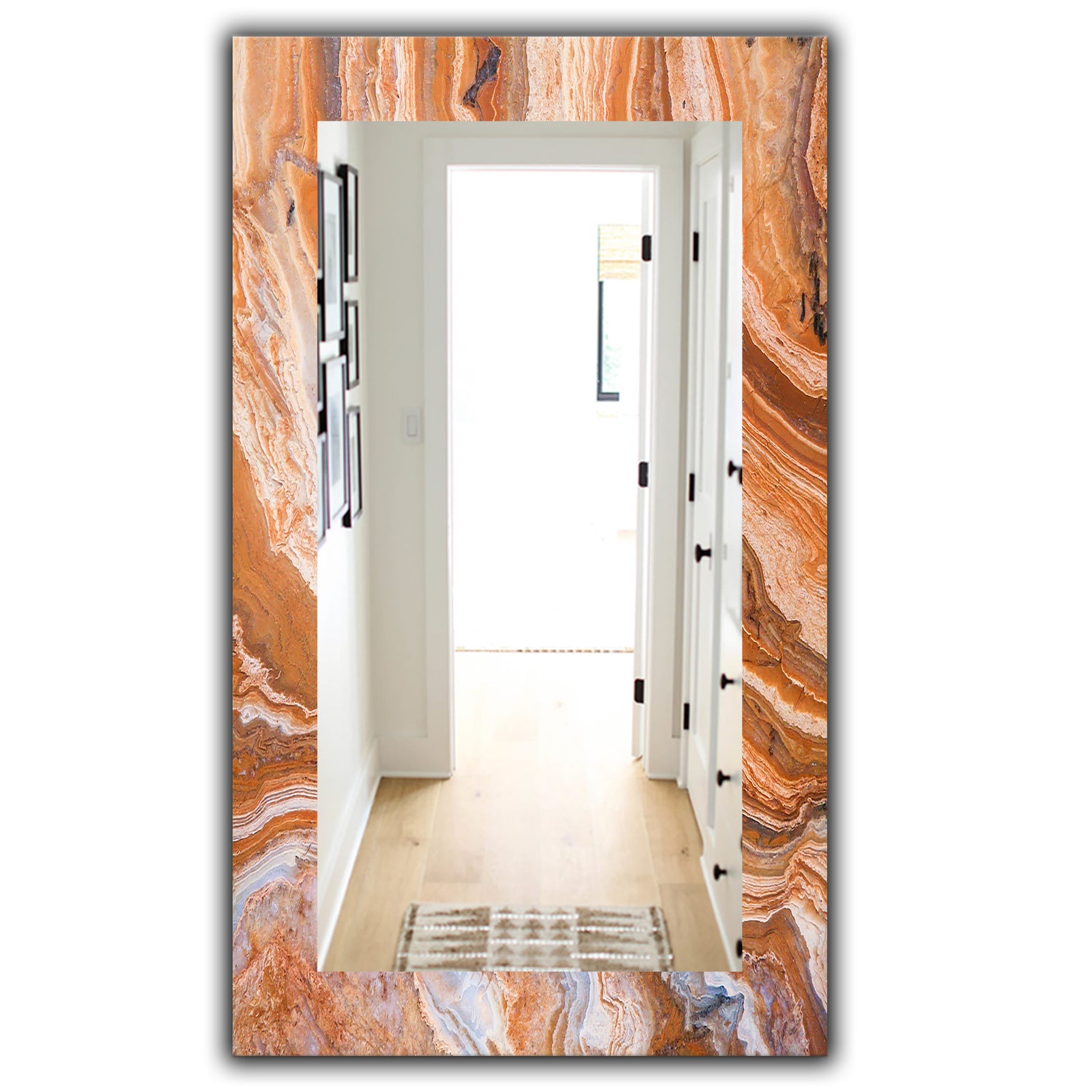 Marbled Geode 2 - Traditional Mirror - Vanity Mirror
