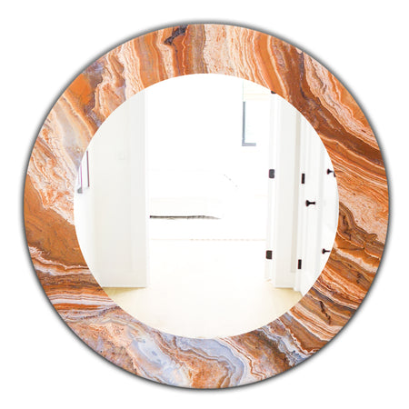 Marbled Geode 2 - Traditional Mirror - Oval or Round Wall Mirror