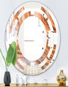 Marbled Geode 2 - Modern Round or Oval Wall Mirror - Space