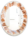 Marbled Geode 2 - Modern Round or Oval Wall Mirror - Leaves