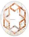 Marbled Geode 2 - Modern Round or Oval Wall Mirror - Hexagon Star