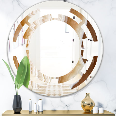 Marbled Geode 3 - Modern Round or Oval Wall Mirror - Space