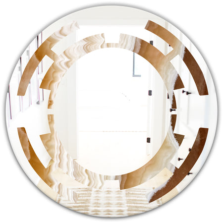 Marbled Geode 3 - Modern Round or Oval Wall Mirror - Space