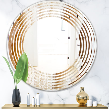 Marbled Geode 3 - Modern Round or Oval Wall Mirror - Wave