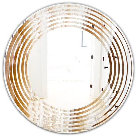 Marbled Geode 3 - Modern Round or Oval Wall Mirror - Wave