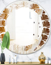Marbled Geode 3 - Modern Round or Oval Wall Mirror - Leaves