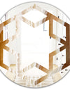 Marbled Geode 3 - Modern Round or Oval Wall Mirror - Hexagon Star