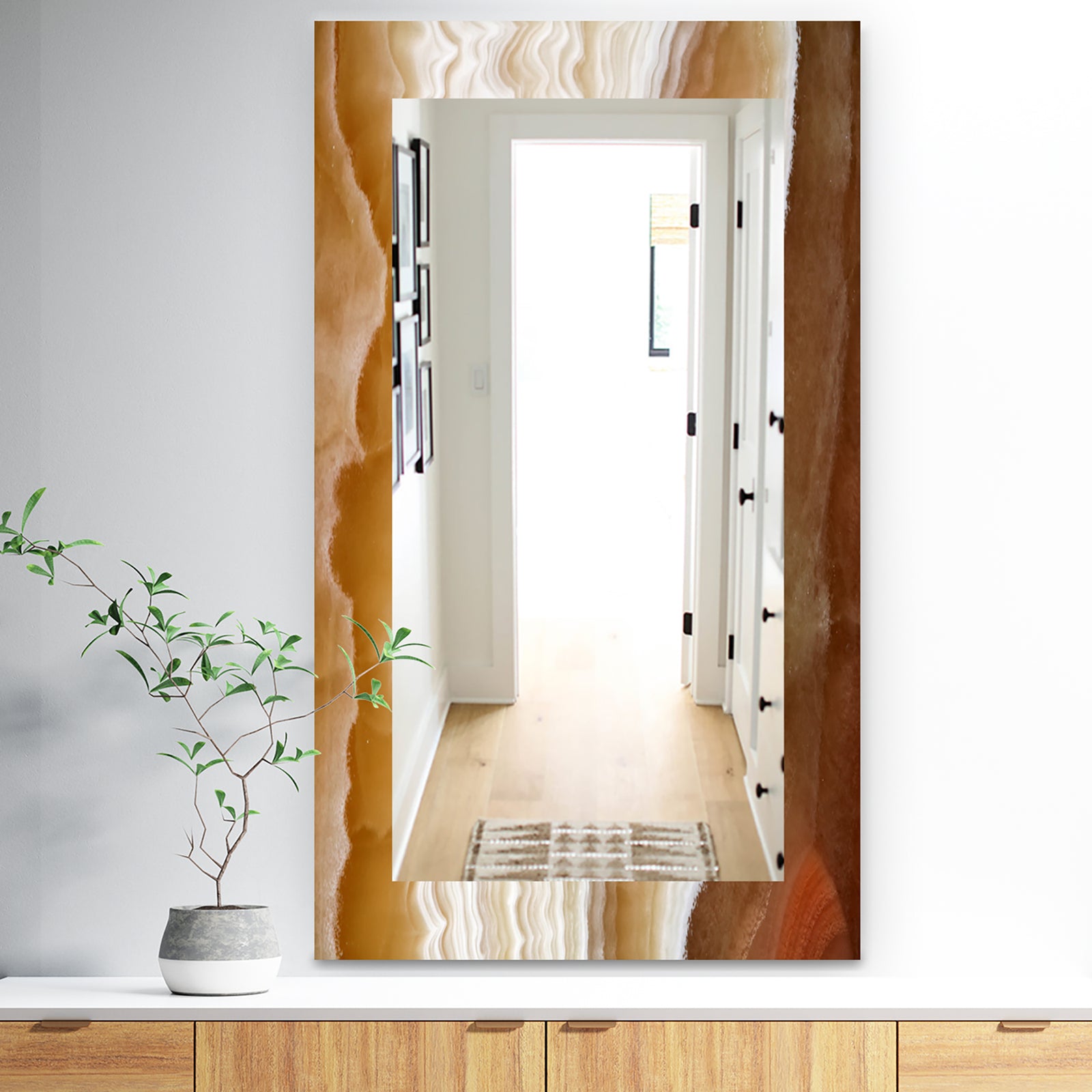 Marbled Geode 3 - Traditional Mirror - Wall Mirror
