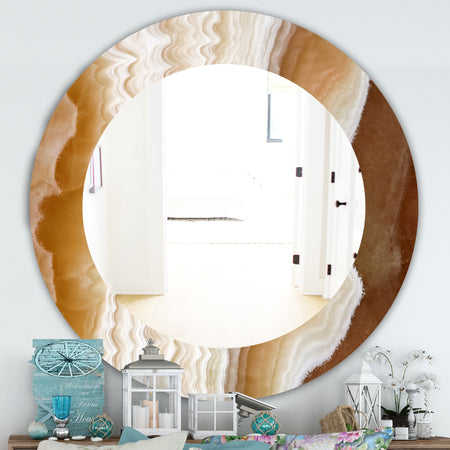 Marbled Geode 3 - Traditional Mirror - Oval or Round Wall Mirror