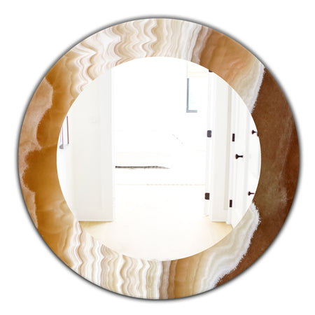 Marbled Geode 3 - Traditional Mirror - Oval or Round Wall Mirror